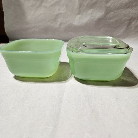Fire King cookware vintage jade green set - Picture 1 of 12